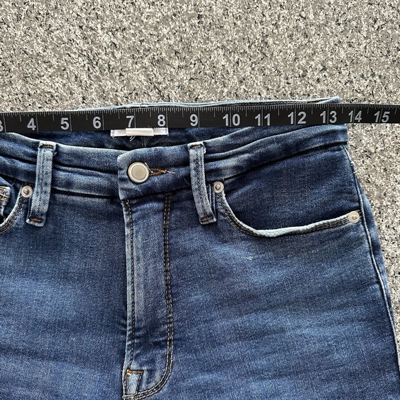 Good American Jeans Womens 4 27x24 Good Petite Straight Mid Rise Stretch Blue - Picture 7 of 9